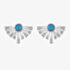 Lucy Quartermaine Sterling Silver Egyptian Turquoise Stud Earrings ES2