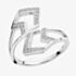 Lucy Quartermaine Silver Art Deco White Topaz Tie Ring ADR5