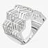 Lucy Quartermaine Silver Art Deco Full Triangle Ring ADR9