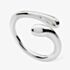 Lucy Quartermaine Silver Drop Open Crossover Ring DR5