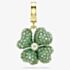 Swarovski Idyllia 18ct Gold Tone Plated Green Crystal Clover Charm 5743130