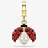 Swarovski Idyllia 18ct Gold Tone Plated Crystal Ladybird Charm 5743138