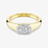 Swarovski Dextera Octagon Gold Tone Plated White Crystal Ring 5732851