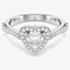 Swarovski Una Angelic Rhodium Plated Heart Crystal Ring 5744046