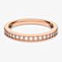 Swarovski Rare Rose Gold Tone White Crystal Channel Half Eternity Ring 5032