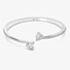 Swarovski Mesmera Rhodium Plated Heart Cut Small Bangle 5535354