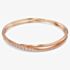 Swarovski Twist Rose Gold Tone Plated Crystal Bangle 5620552