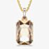 Swarovski Millenia Gold Tone Plated Octagon Cut Bronze Crystal Pendant Necklace 5725752
