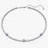Swarovski Matrix Blue Mixed Cut Rhodium Plated Tennis Necklace 5666167 (M)