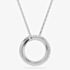 Swarovski Dextera Rhodium Plated White Pave Circle Necklace 5692737