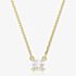Swarovski Stilla Gold Tone Plated White Square Necklace 5693153
