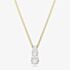 Swarovski Stilla Attract Gold Tone Plated Three Stone Zirconia Pendant Necklace 5723298