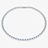 Swarovski Una Angelic Rhodium Plated Blue & White Crystal Tennis Necklace 5733402