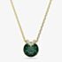Swarovski Bella Gold Tone Plated Round Green Crystal Pendant Necklace 5735387