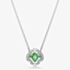 Swarovski Una Angelic Rhodium Plated Green Clover Pendant 5757785