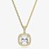Swarovski Una Angelic 18ct Yellow Gold Cushion Cut Halo Pendant 5764761
