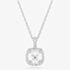 Swarovski Una Angelic Rhodium Plated Cushion Cut Halo Pendant 5754340