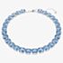 Swarovski Millenia Rhodium Plated Cushion Cut Blue Necklace 5760058