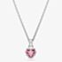Swarovski Chroma Rhodium Plated Pink Heart Pendant 5757789