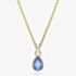 Swarovski Chroma 18ct Yellow Gold Plated Pear Cut Blue Pendant 5757786