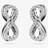 Swarovski Hyperbola Rhodium Plated White Infinity Earrings 5687269