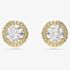 Swarovski Una Gold Tone Plated Halo Stud Earrings 5686637