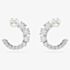 Swarovski Matrix Rhodium Plated Circle Pearl & Crystal Earrings 5692260