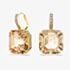 Swarovski Millenia Gold Tone Plated Caramel Crystal Drop Earrings 5725744