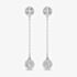 Swarovski Una Rhodium Plated Round White Crystal Drop Earrings 5732273