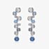 Swarovski Constella Rhodium Plated Blue & White Crystal Drop Earrings 5732775