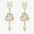 Swarovski Idyllia Gold Tone Reversible Arrow Heart Earrings 5737295