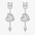 Swarovski Idyllia Rhodium Plated Reversible Arrow Heart Earrings 5749602