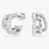 Swarovski Hyperbola Rhodium Plated Three Hoop Earrings 5737110