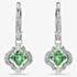 Swarovski Una Angelic Rhodium Plated Green Clover Drop Earrings 5758001