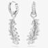 Swarovski Vienna Rhodium Plated Feather Drop Earrings 5754272