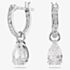 Swarovski Stilla Rhodium Plated Pear Cut Drop Earrings 5636716