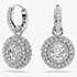 Swarovski Sublima Rhodium Plated Round Cut Cluster Drop Earrings 5738193