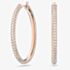 Swarovski Stone Rose Gold Tone Crystal Hoops Earrings 5383938