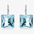 Swarovski Ladies Millenia Blue Square Cut Dropper Earrings 5619472