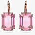 Swarovski Ladies Millenia Pink Octagon Cut Dropper Earrings 5619502