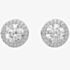 Swarovski Constella Silver Halo Stud Earrings 5636269