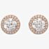 Swarovski Constella Rose Gold-Plated Halo Stud Earrings 5636275