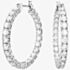 Swarovski Matrix White Cubic Zirconia Hoop Earrings 5647715