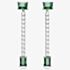 Swarovski Matrix Green Mixed Cut Rhodium Plated Dropper Earrings 5665786