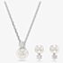 Swarovski Matrix Rhodium Plated Crystal & Pearl Jewellery Set 5689624