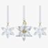 Swarovski Annual Edition Set Of Three Festive Snowflake 2024 Ornaments 5674410