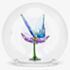 Swarovski Idyllia Glass Ball Butterfly And Flower Figurine 5721543