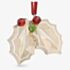 Swarovski Holiday Cheers Gingerbread Holly Leaves Ornament 5656277