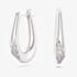 Swarovski Classica Sterling Silver Twisted Teardrop Hoop Earrings 5743474