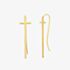 ALEX AND ANI Gold Plated Cross Drop Earrings PC17ECRS01G